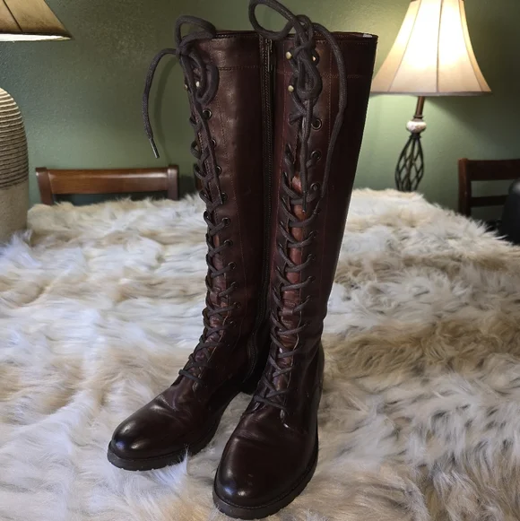 Frye Melissa Tall Lace Up Boots - Picture 10 of 10